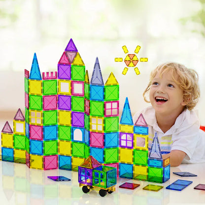 Keezi 100pcs Kids Magnetic Tiles Blocks Building Educational Toys Children Gift - Mekamart Australia