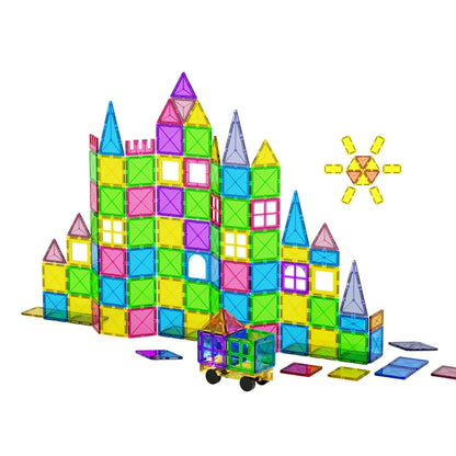 Keezi 120pcs Kids Magnetic Tiles Blocks Building Educational Toys Children Gift - Mekamart Australia