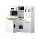 Keezi Kids Kitchen Play Set Wooden Pretend Toys Cooking Children Fridge White - Mekamart Australia