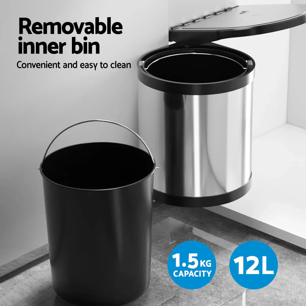 Cefito Pull Out Bin Swing Out Bins 12L - Mekamart Australia