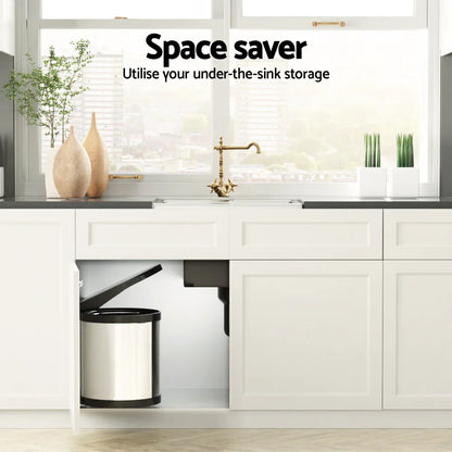 Cefito Pull Out Bin Swing Out Bins 12L - Mekamart Australia