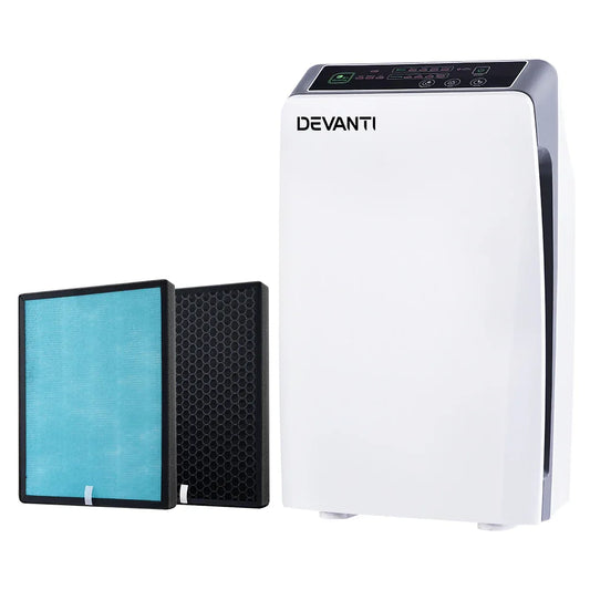 Devanti Air Purifier 4 Stage HEPA w/Replacement Filter - Mekamart Australia