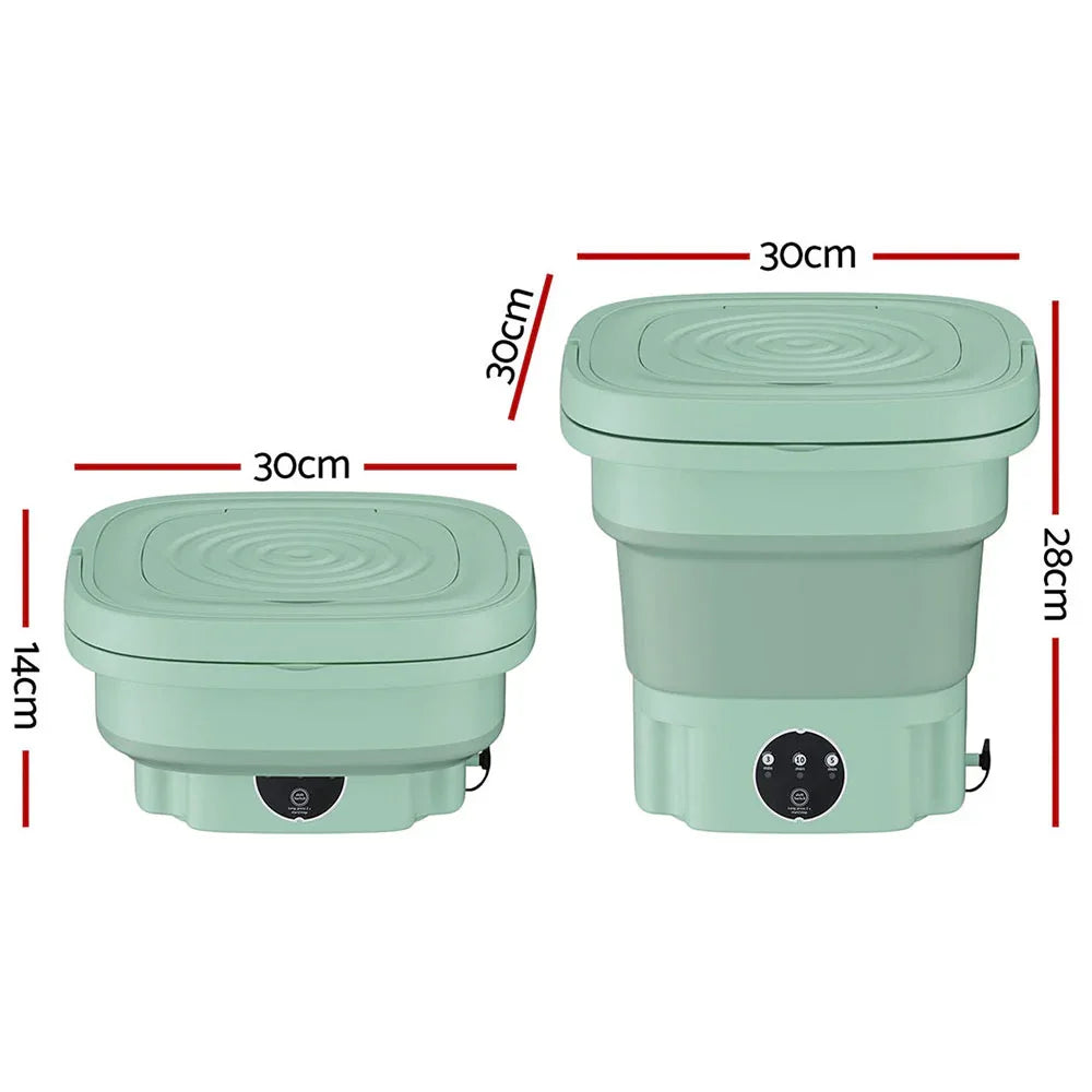 Devanti Portable Washing Machine 8L Green - Mekamart Australia