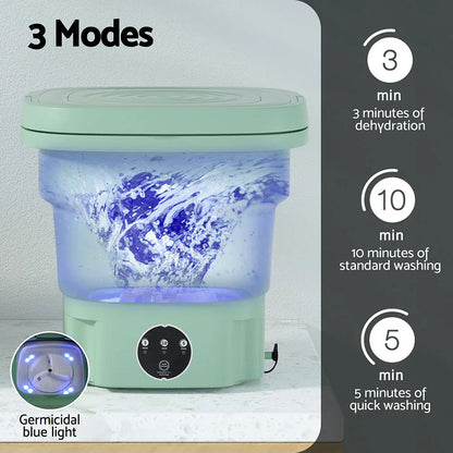 Devanti Portable Washing Machine 8L Green - Mekamart Australia