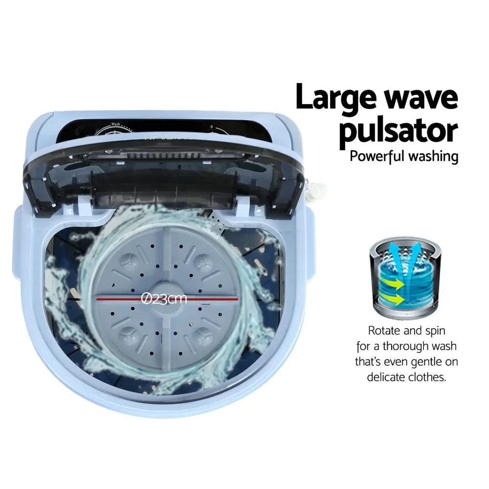 Devanti Portable Washing Machine 3KG Black - Mekamart Australia