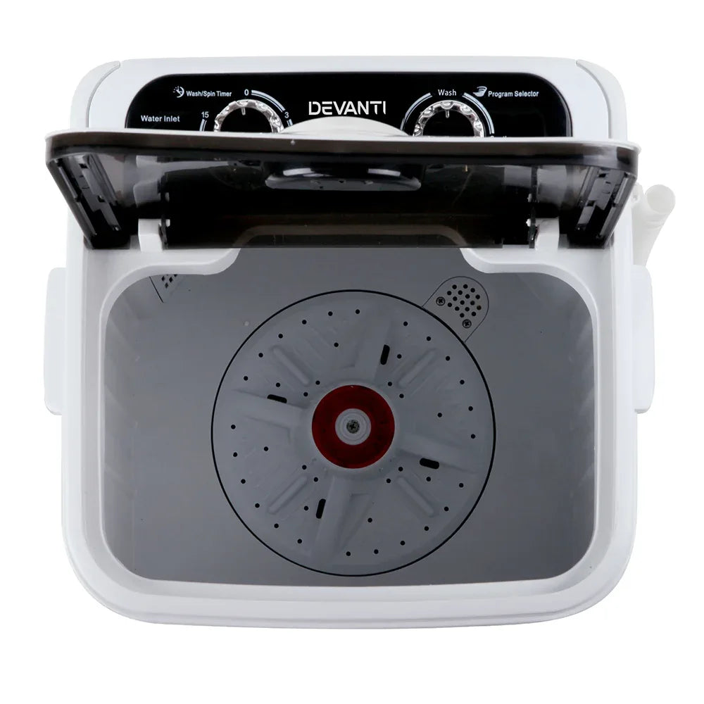 Devanti Portable Washing Machine 4.6KG Black - Mekamart Australia