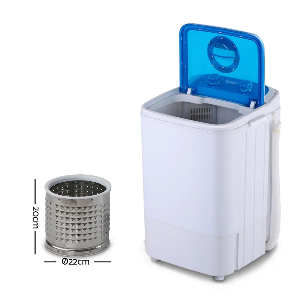 Devanti Portable Washing Machine 4.6KG Blue - Mekamart Australia