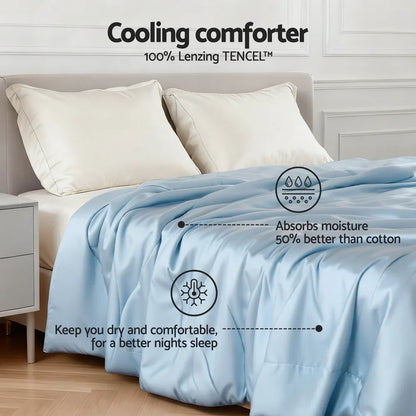 Giselle Tencel Quilt 200GSM Summer Quilts Comforter Doona Light Weight Soft Throw Blanket King - Mekamart Australia
