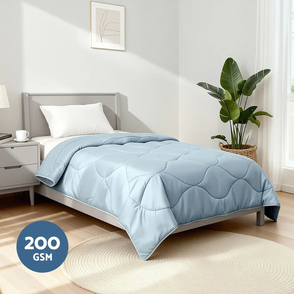 Giselle Tencel Quilt 200GSM Summer Quilts Comforter Doona Light Weight Soft Throw Blanket Single - Mekamart Australia