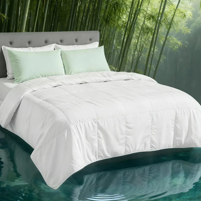 Giselle Bedding 200GSM Bamboo Quilt Summer Quilts All Season Doona Duvet Lightweight Double - Mekamart Australia