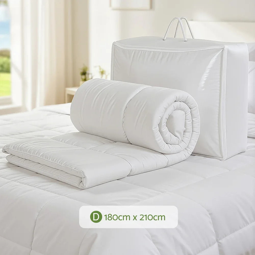 Giselle Bedding 200GSM Bamboo Quilt Summer Quilts All Season Doona Duvet Lightweight Double - Mekamart Australia