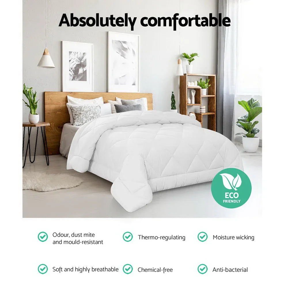 Giselle Bedding 400GSM Microfibre Bamboo Quilt Super King - Mekamart Australia