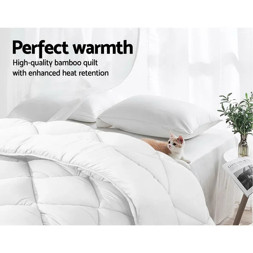 Giselle Bedding 800GSM Microfibre Bamboo Quilt King - Mekamart Australia