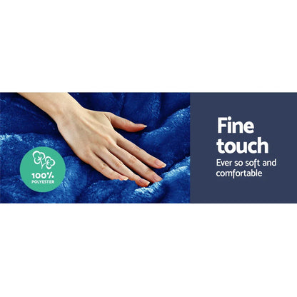 Giselle Bedding Faux Mink Quilt Blue Super King - Mekamart Australia
