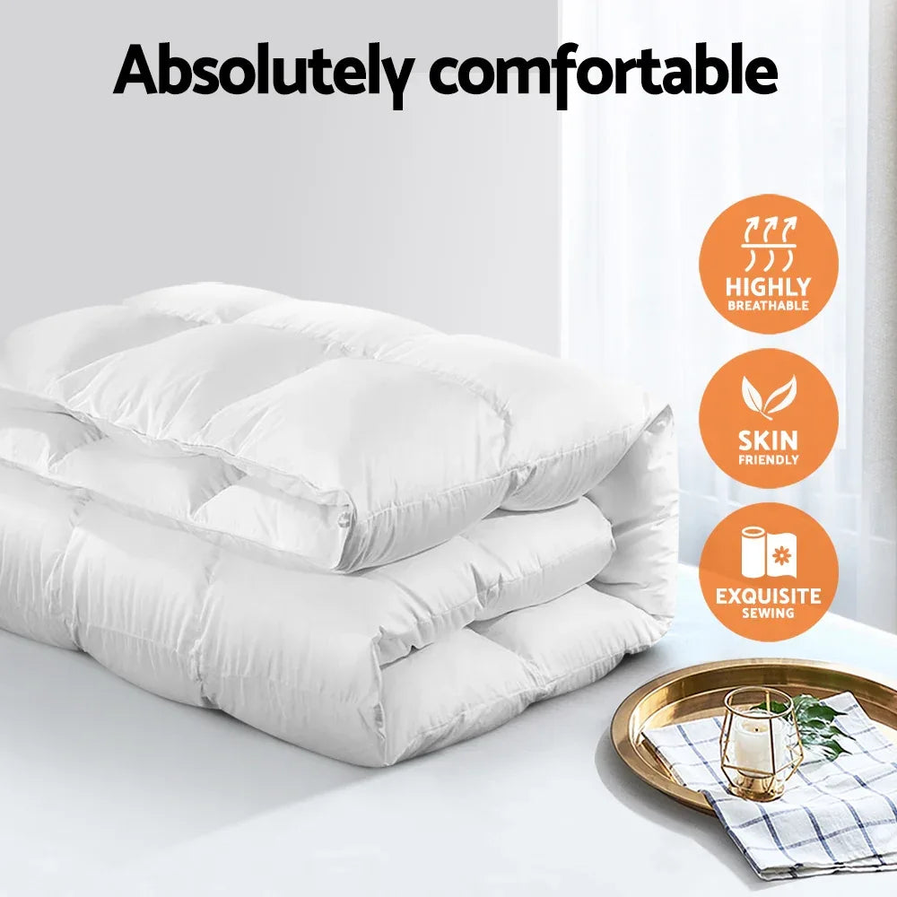Giselle Bedding 700GSM Goose Down Feather Quilt King - Mekamart Australia