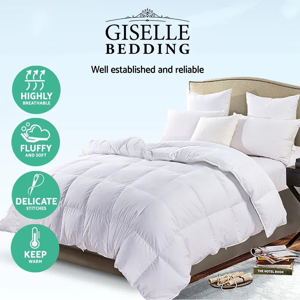 Giselle Bedding 700GSM Goose Down Feather Quilt Single - Mekamart Australia