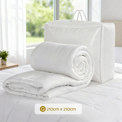 Giselle Bedding Queen Size 400GSM Microfiber Quilt All Season Duvet Quilts Comforter Winter Summer - Mekamart Australia