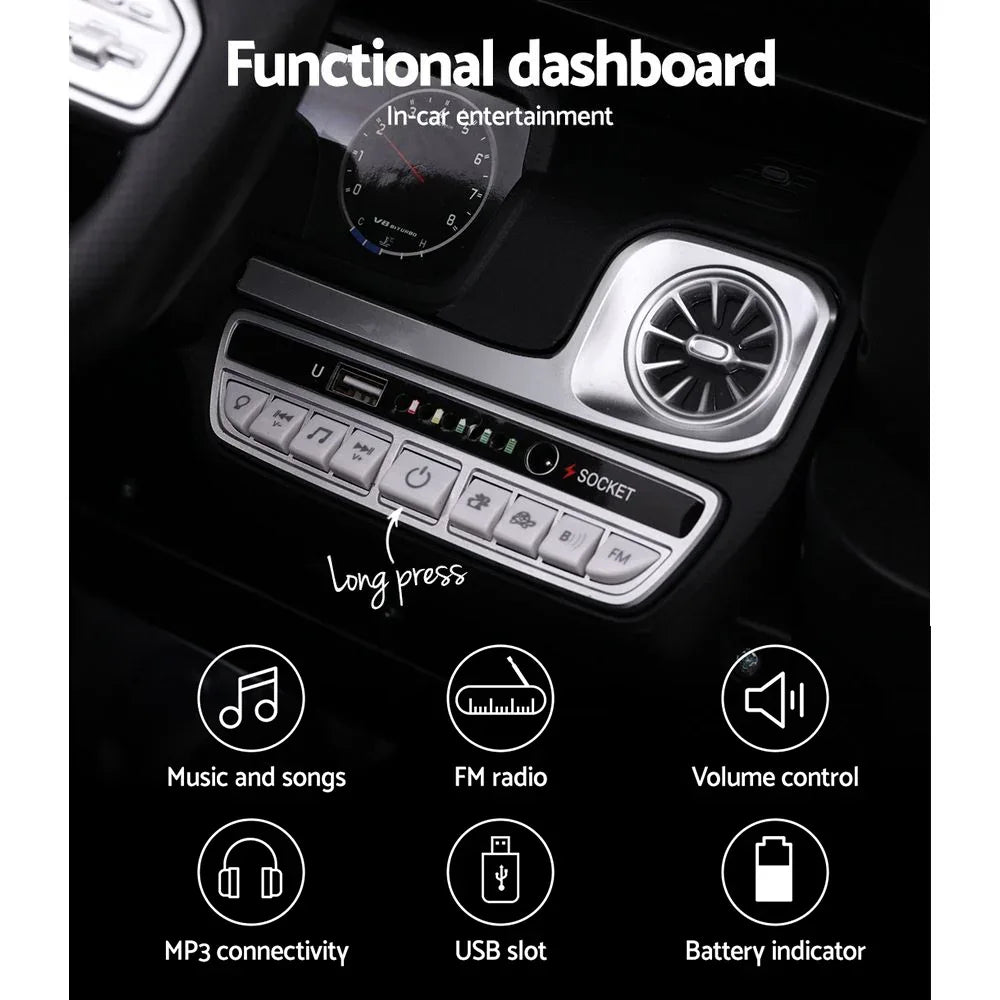 Kids Electric Ride On Car Mercedes-Benz Licensed AMG G63 Toy Cars 12V Black - Mekamart Australia