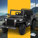 Rigo Kids Electric Ride On Car Jeep Military Off Road Toy Cars Remote 12V Black - Mekamart Australia
