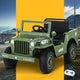Rigo Kids Electric Ride On Car Jeep Military Off Road Toy Cars Remote 12V Olive - Mekamart Australia