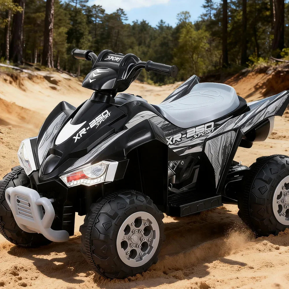Rigo Kids Ride On Car ATV Quad Motorbike Electric Outdoor Toys 12V Black - Mekamart Australia