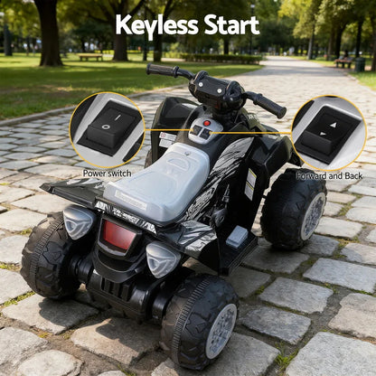 Rigo Kids Ride On Car ATV Quad Motorbike Electric Outdoor Toys 12V Black - Mekamart Australia