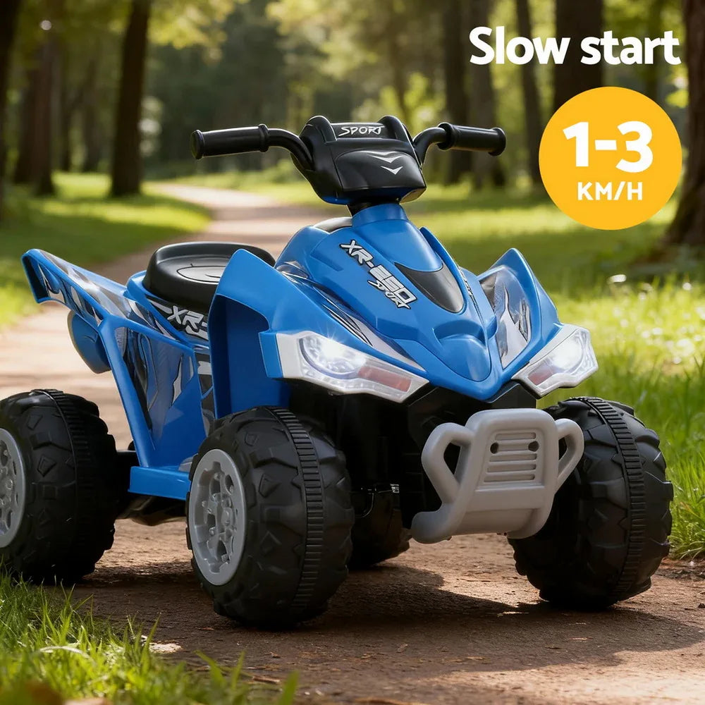 Rigo Kids Ride On Car ATV Quad Motorbike Electric Outdoor Toys 12V Blue - Mekamart Australia