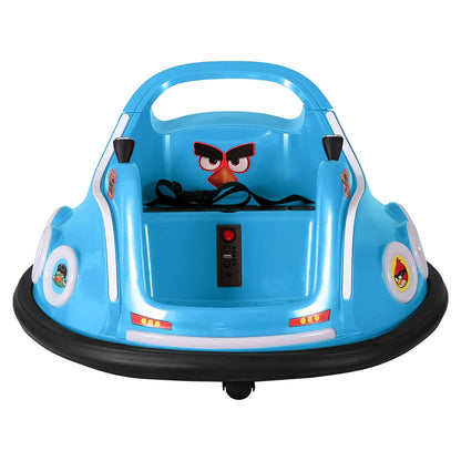 Kids Ride On Car Bumper Electric Toys Cars Light Remote Angry Birds Sticker Blue - Mekamart Australia