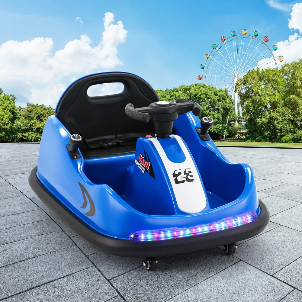 Rigo Kids Ride On Car Bumper Kart 6V Electric Toys Cars Remote Control Blue - Mekamart Australia