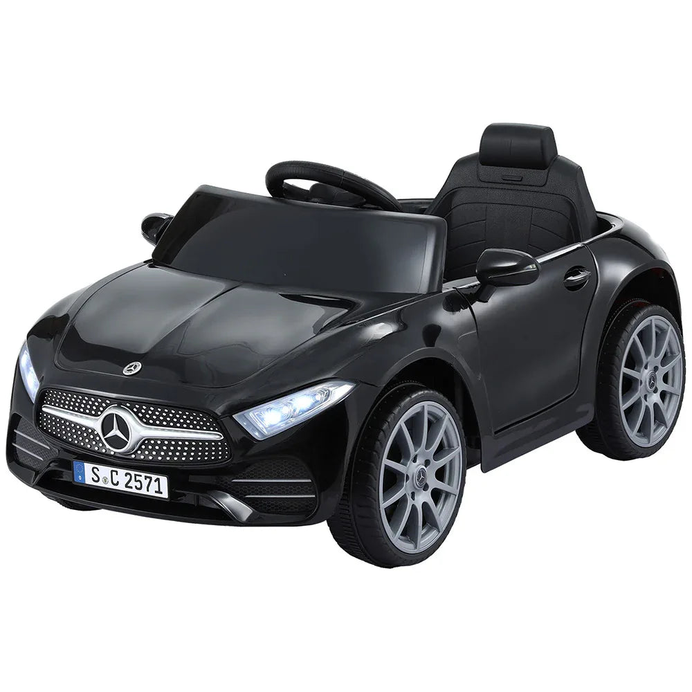 Kids Electric Ride On Car Licensed Outdoor Toys Cars Music Remote Black - Mekamart Australia