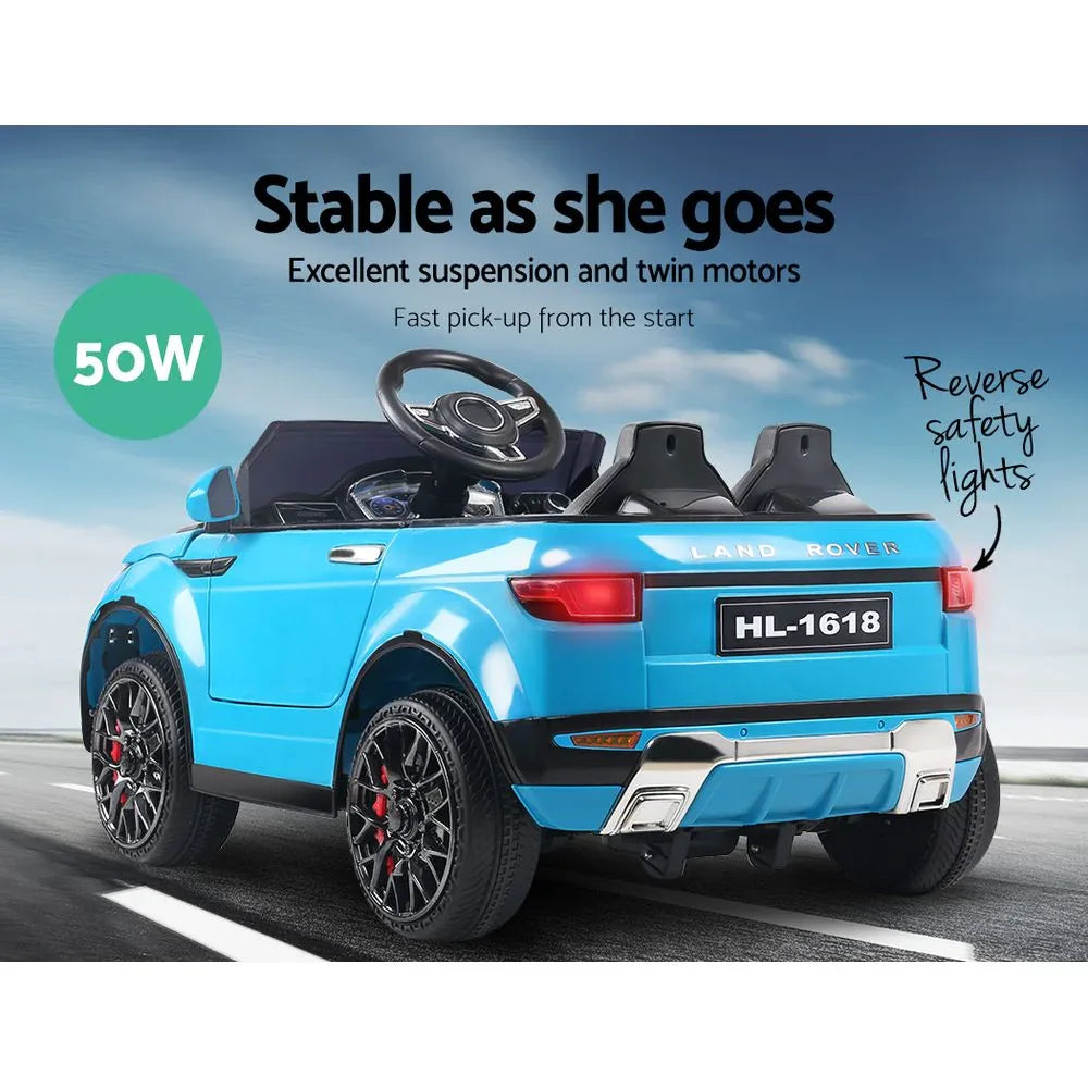 Rigo Kids Electric Ride On Car SUV Range Rover-inspired Toy Cars Remote 12V Blue - Mekamart Australia