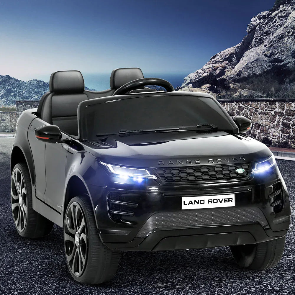 Kids Electric Ride On Car Land Rover Licensed Toy Cars Remote 12V Battery Black - Mekamart Australia