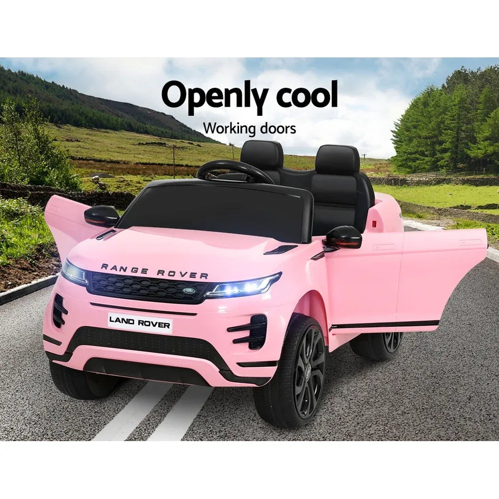 Kids Electric Ride On Car Land Rover Licensed Toy Cars Remote 12V Battery Pink - Mekamart Australia