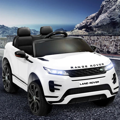 Kids Electric Ride On Car Land Rover Licensed Toy Cars Remote 12V Battery White - Mekamart Australia