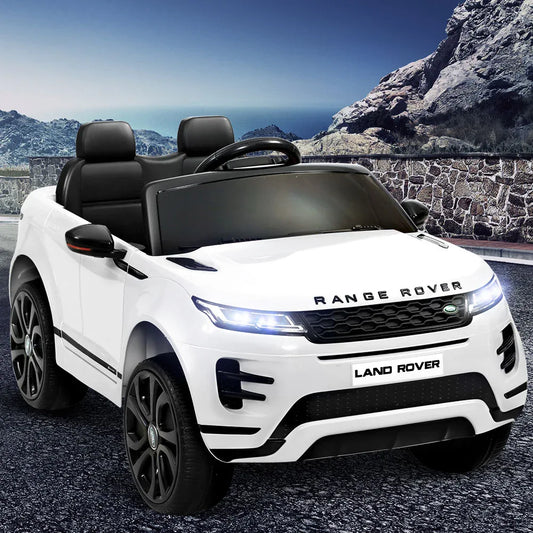 Kids Electric Ride On Car Land Rover Licensed Toy Cars Remote 12V Battery White - Mekamart Australia