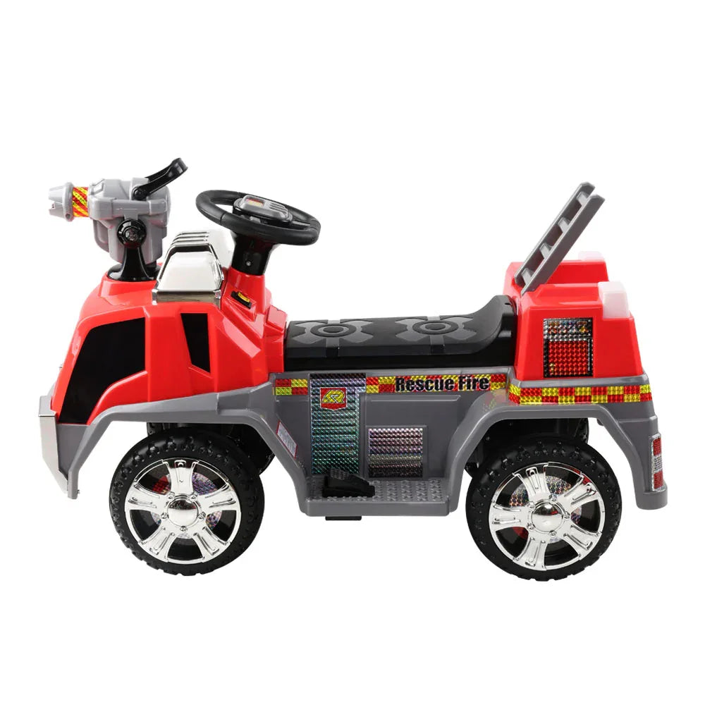 Rigo Kids Electric Ride On Car Fire Engine Fighting Truck Toy Cars 6V Red - Mekamart Australia