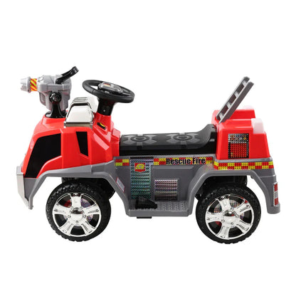 Rigo Kids Electric Ride On Car Fire Engine Fighting Truck Toy Cars 6V Red - Mekamart Australia