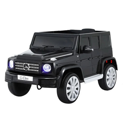 Kids Ride On Car Licensed Mercedes-Benz G500 Electric Toys Horn Remote 12V Black - Mekamart Australia