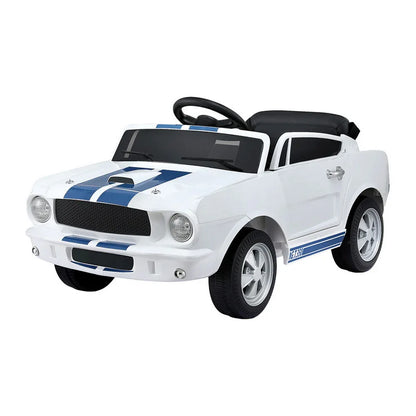 Kids Electric Ride On Car Licensed GT350 Outdoor Toys Cars Music Remote White - Mekamart Australia