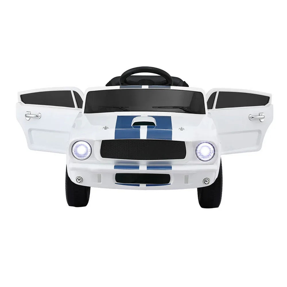 Kids Electric Ride On Car Licensed GT350 Outdoor Toys Cars Music Remote White - Mekamart Australia