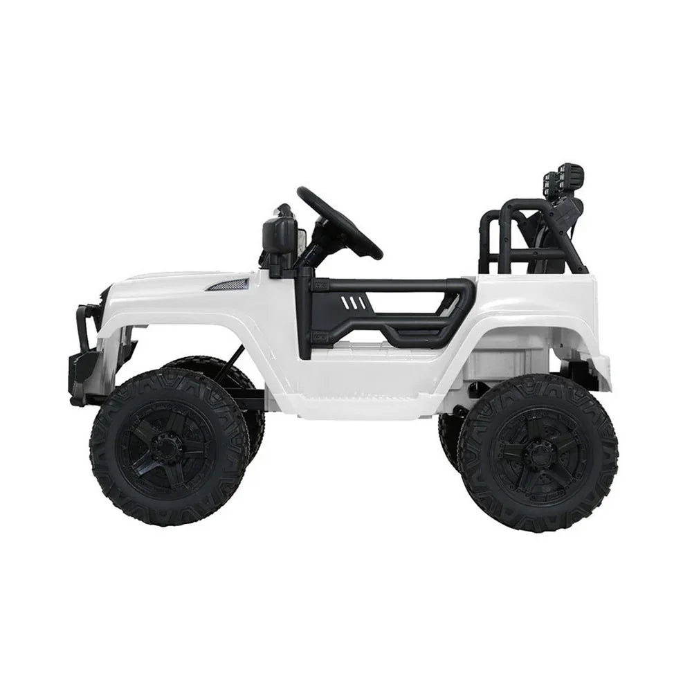 Rigo Kids Electric Ride On Car Jeep Toy Cars Remote 12V White - Mekamart Australia
