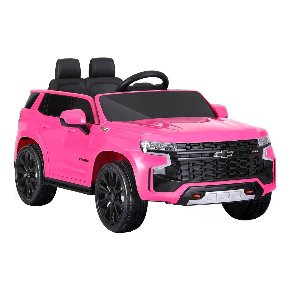 Kids Ride On Car Licensed Chevrolet Tahoe Electric Toys Horn Remote 12V Pink - Mekamart Australia