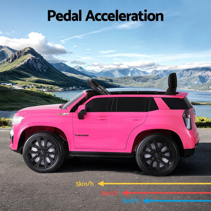 Kids Ride On Car Licensed Chevrolet Tahoe Electric Toys Horn Remote 12V Pink - Mekamart Australia
