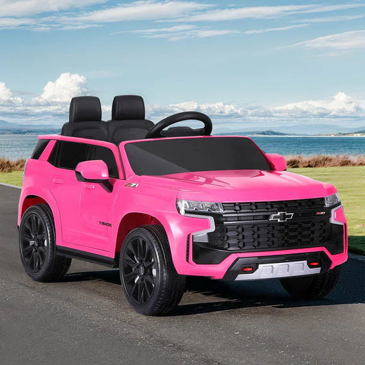 Kids Ride On Car Licensed Chevrolet Tahoe Electric Toys Horn Remote 12V Pink - Mekamart Australia