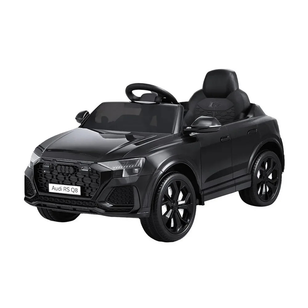 Kids Ride On Car Licensed RSQ8 Electric Toy Black Remote 12V Cars Black - Mekamart Australia