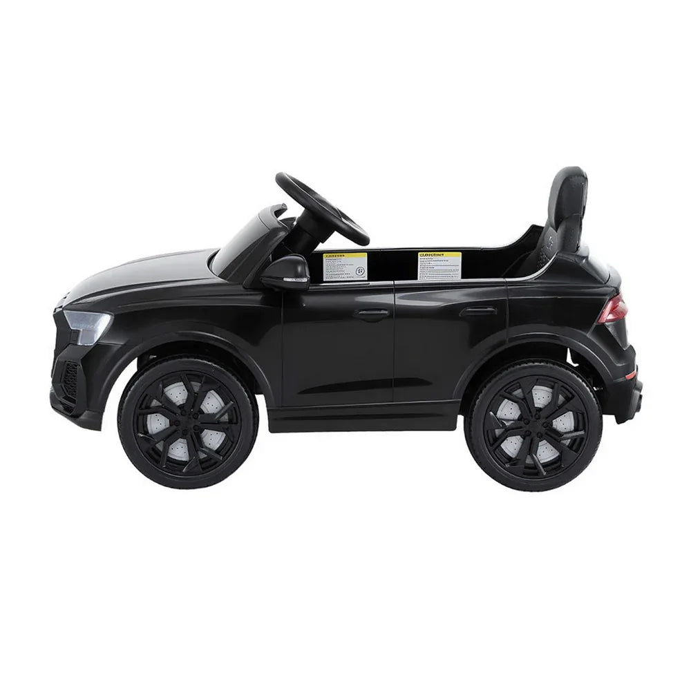 Kids Ride On Car Licensed RSQ8 Electric Toy Black Remote 12V Cars Black - Mekamart Australia