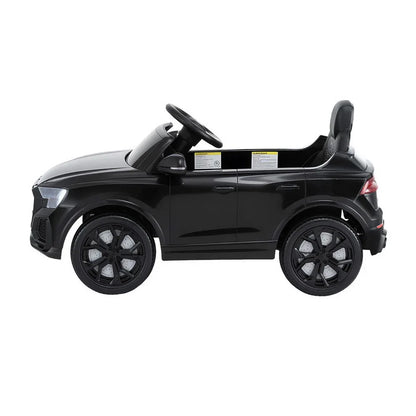 Kids Ride On Car Licensed RSQ8 Electric Toy Black Remote 12V Cars Black - Mekamart Australia