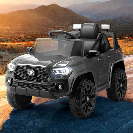 Kids Electric Ride On Car Toyota Tacoma Off Road Jeep Toy Cars Remote 12V Grey - Mekamart Australia