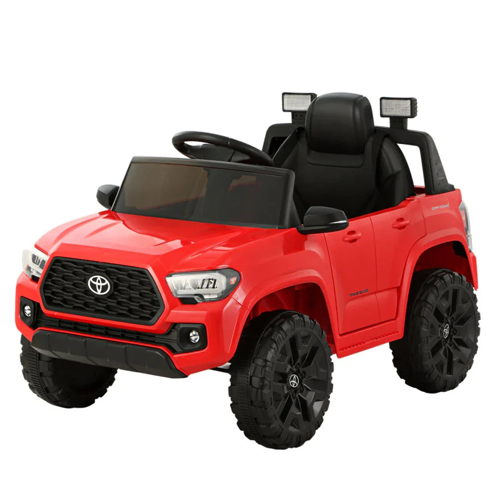 Kids Electric Ride On Car Toyota Tacoma Off Road Jeep Toy Cars Remote 12V Red - Mekamart Australia