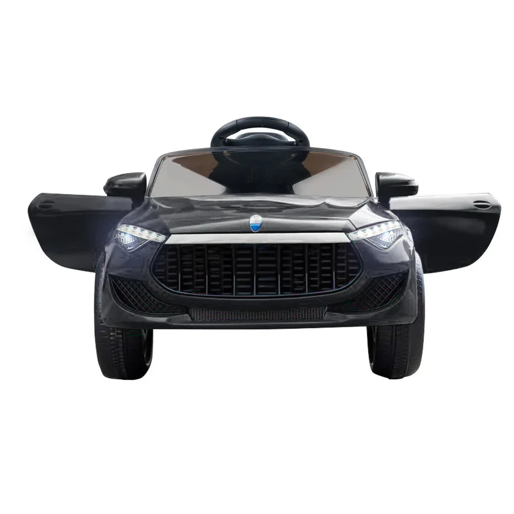 Rigo Kids Electric Ride On Car Toys Cars Horn Music Remote Control 12V Black - Mekamart Australia